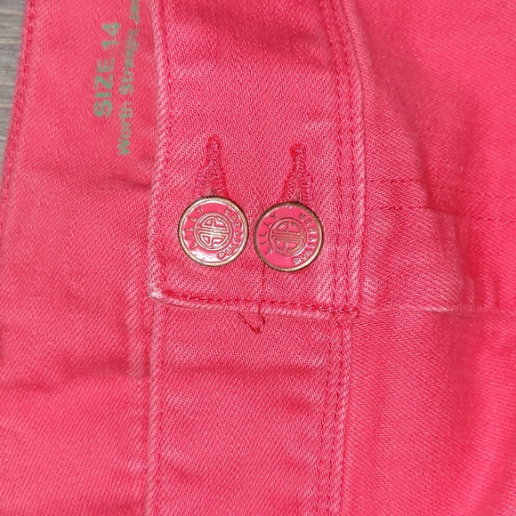 Lilly Pulitzer Worth Straight Jeans in Azalea Size 14 - Picture 4 of 8